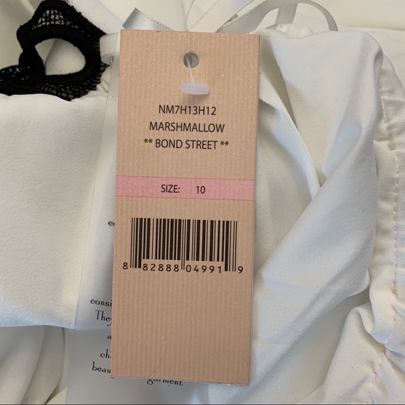 Nanette Lepore White One Shoulder Black Lace Dress - Picture 9 of 11